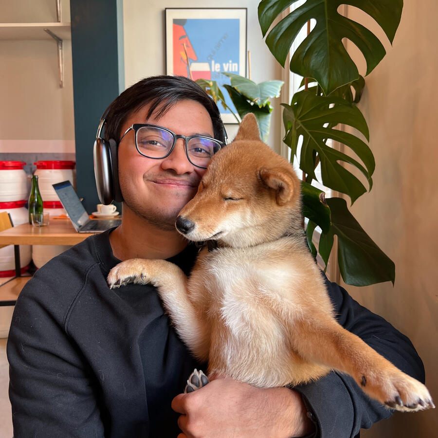 Amrith A portrait of Amrith and his dog Sando - he previously was the Head of Social at Product Hunt and has worked with multiple consumer apps and startups since like Opal, Alongside, and Stoic.
